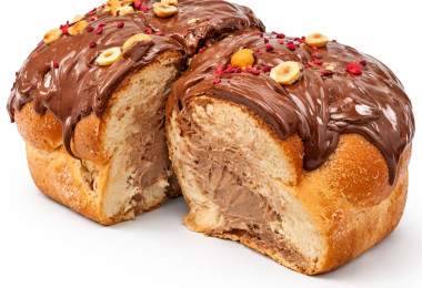 Козунак с течен шоколад